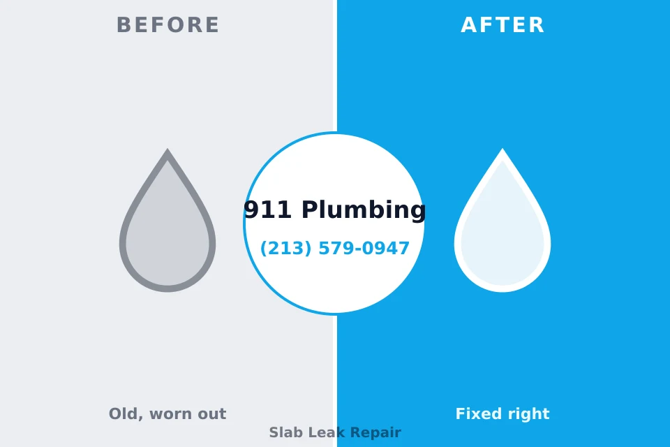 Before and after: plumbing repair California, PA